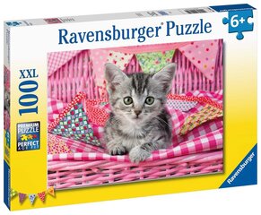 Ravensburger palapeli 100 kpl Suloinen kissa hinta ja tiedot | Palapelit | hobbyhall.fi