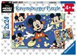 Ravensburger palapeli 2x24 kpl Mikki Hiiri hinta ja tiedot | Palapelit | hobbyhall.fi