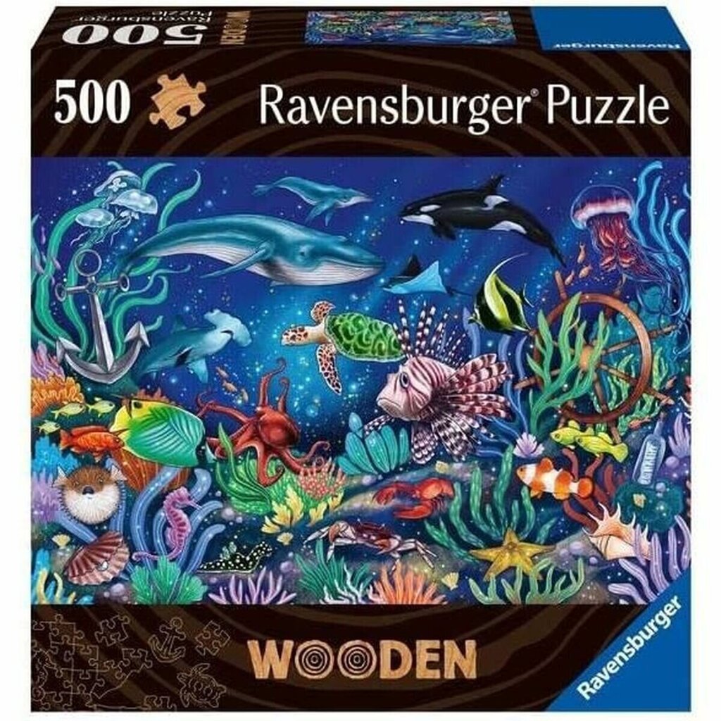 Ravensburger puinen palapeli 500 kpl Vedenalainen maailma hinta ja tiedot | Palapelit | hobbyhall.fi