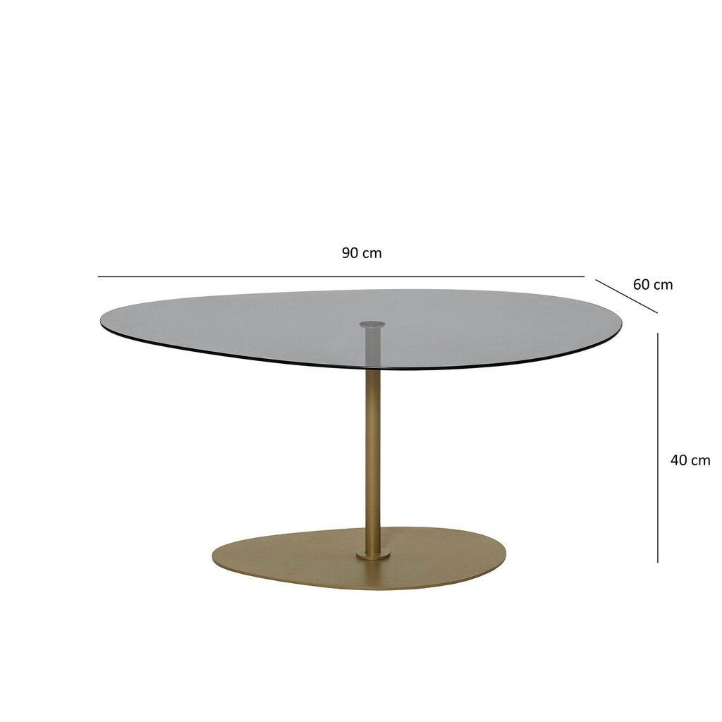 Kahvipöytä, Asir, 90x40x60 cm, tummanharmaa/kulta hinta ja tiedot | Sohvapöydät | hobbyhall.fi