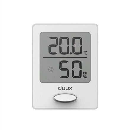 Duux Sense Hygrometer + Thermometer, Whi hinta ja tiedot | Sääasemat, lämpö- ja kosteusmittarit | hobbyhall.fi