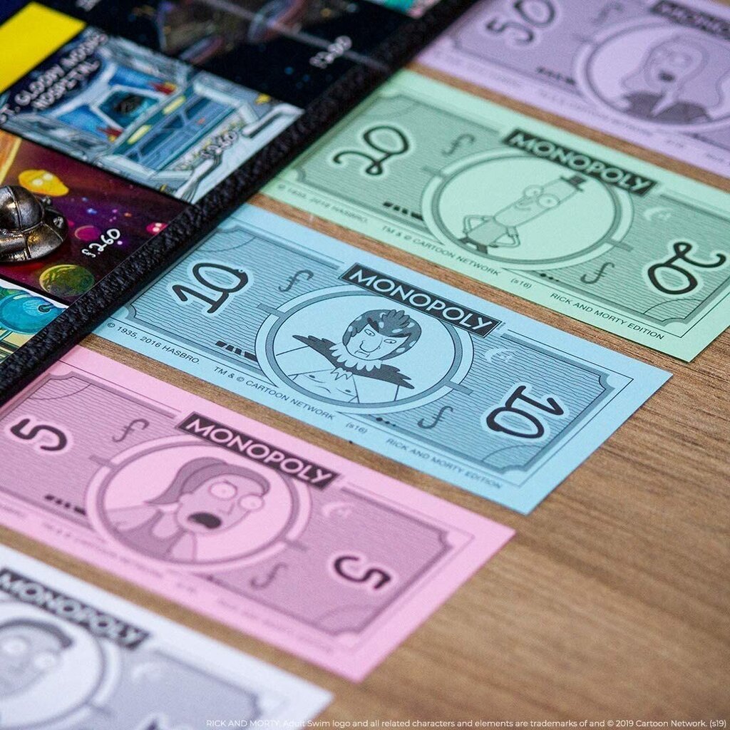 MONOPOLY RICK & MORTY -lautapeli (englanniksi) hinta ja tiedot | Lautapelit ja älypelit | hobbyhall.fi