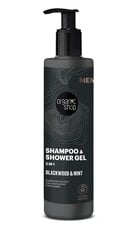 Shampoo ja suihkugeeli OS 2 in 1 Tammenkuori/minttu, 280 ml hinta ja tiedot | Organic Shop Hajuvedet ja kosmetiikka | hobbyhall.fi