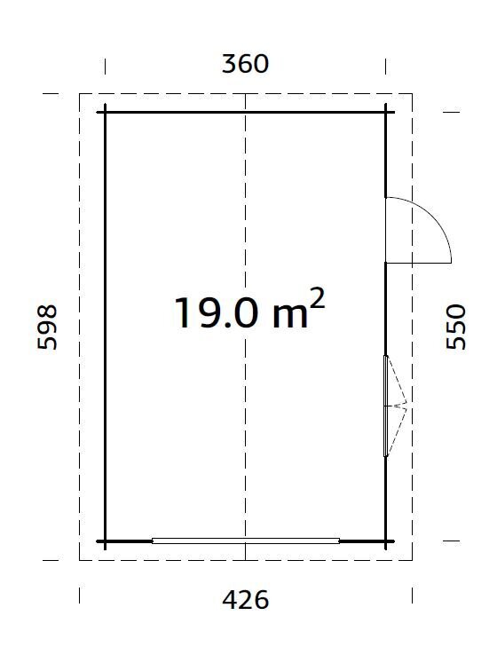 Autotalli Roger 19,0 m² ilman tallin ovea hinta ja tiedot | Piharakennukset | hobbyhall.fi