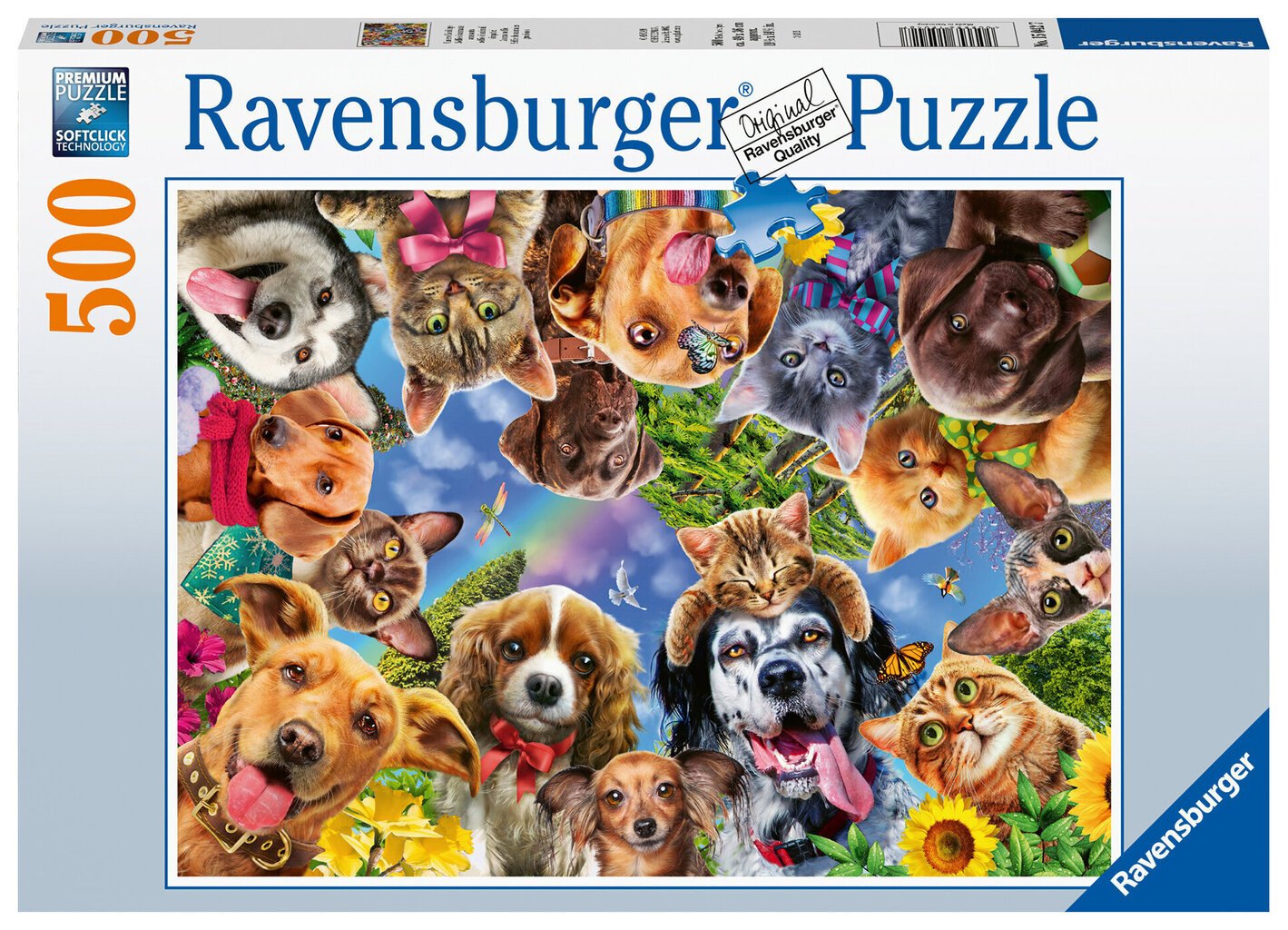 Ravensburger palapeli 500 kpl Animal selfie hinta ja tiedot | Palapelit | hobbyhall.fi