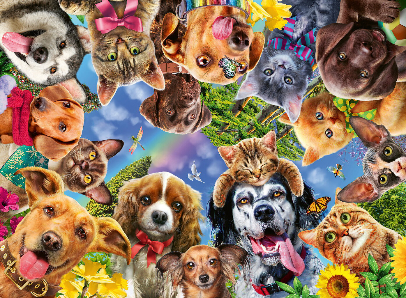 Ravensburger palapeli 500 kpl Animal selfie hinta ja tiedot | Palapelit | hobbyhall.fi