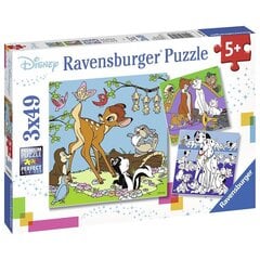 Ravensburger palapeli 3x49 kpl Disney-hahmoja hinta ja tiedot | Palapelit | hobbyhall.fi