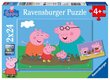 Ravensburger palapeli 2x24 kpl Peppa Pig hinta ja tiedot | Palapelit | hobbyhall.fi