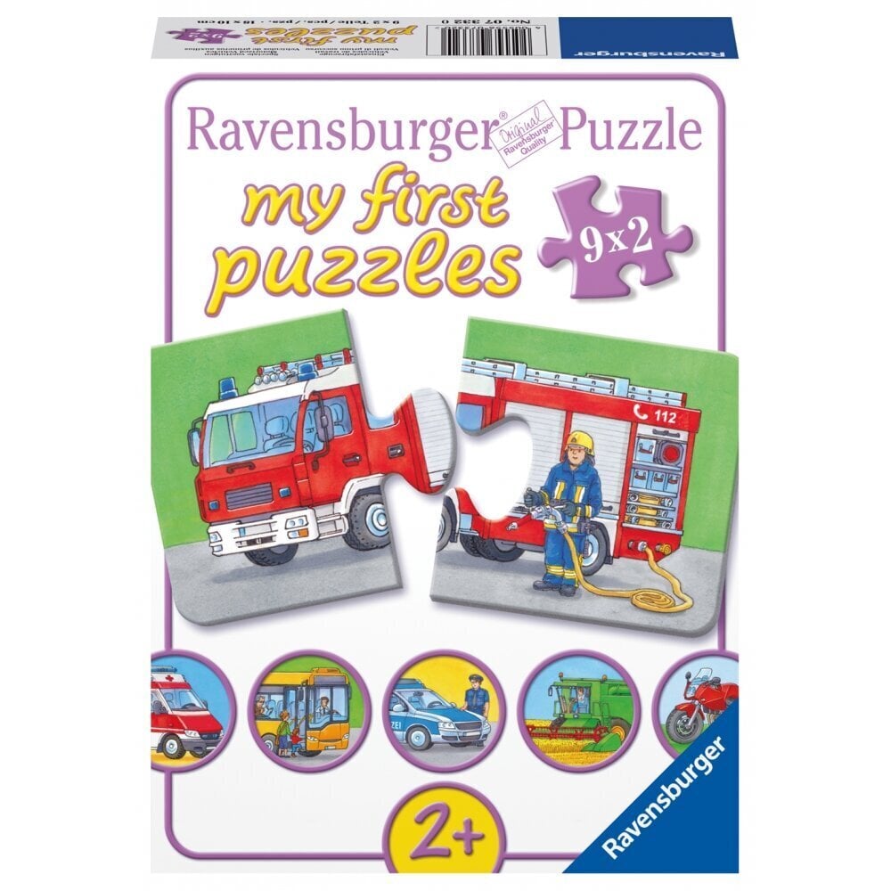 Ravensburger ensimmäinen palapelini 9x2 kpl hinta ja tiedot | Palapelit | hobbyhall.fi