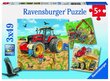 Ravensburger palapeli 3x49 kpl Isot työkoneet hinta ja tiedot | Palapelit | hobbyhall.fi