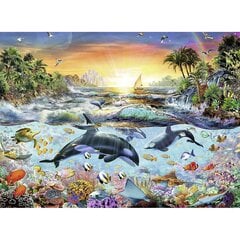 Ravensburger palapeli 200 kpl Dolphins hinta ja tiedot | Palapelit | hobbyhall.fi