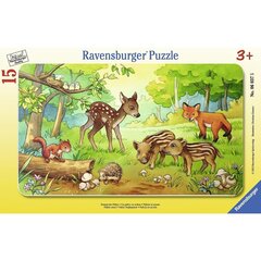 Ravensburger palapeli 15 kpl Villieläimiä hinta ja tiedot | Palapelit | hobbyhall.fi