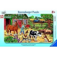 Ravensburger palapeli 15 kpl Farmyard hinta ja tiedot | Palapelit | hobbyhall.fi