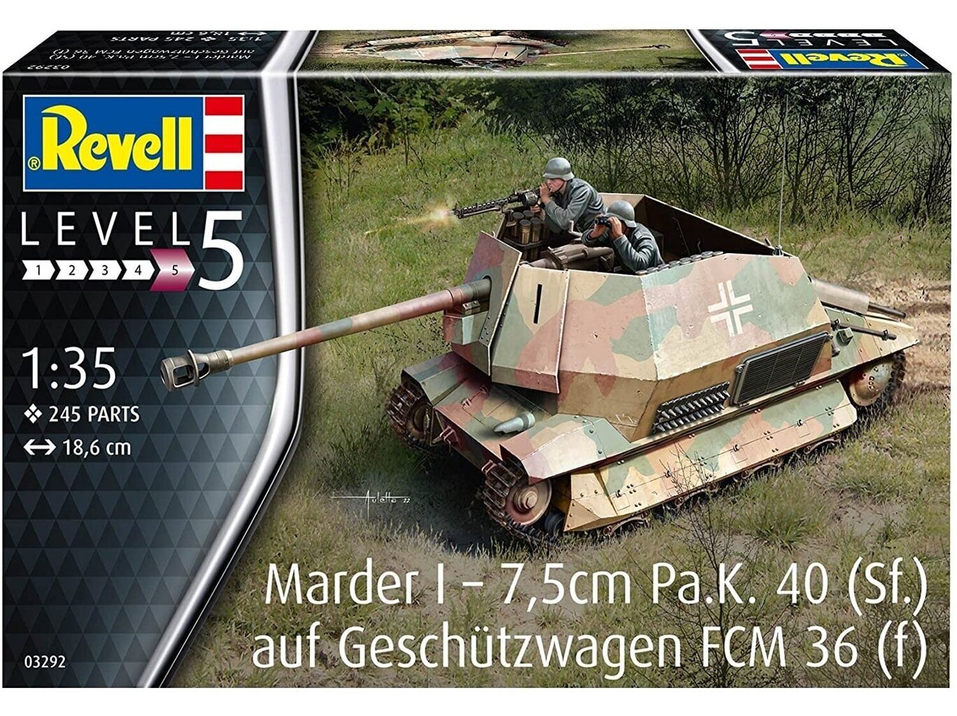 Revell liimattava malli Marder I perustuu FCM 36:een 1:35 hinta ja tiedot | LEGOT ja rakennuslelut | hobbyhall.fi