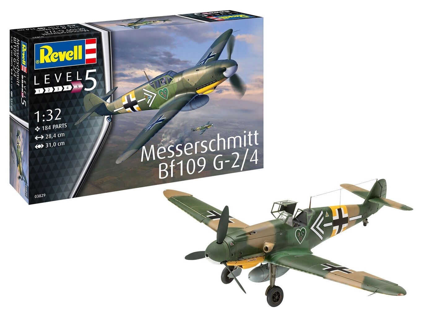 Revell liimamalli Messerschmitt Bf109G-2/4 1:32 hinta ja tiedot | LEGOT ja rakennuslelut | hobbyhall.fi