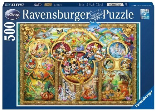 Ravensburger palapeli 500 palaa Disney perhe hinta ja tiedot | Palapelit | hobbyhall.fi