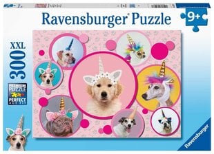 Ravensburger palapeli 300 kpl Yksisarviskoiria hinta ja tiedot | Palapelit | hobbyhall.fi