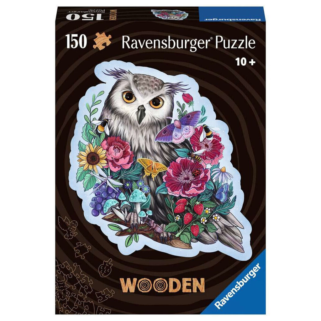 Ravensburger puinen palapeli 150 kpl Salaperäinen pöllö hinta ja tiedot | Palapelit | hobbyhall.fi