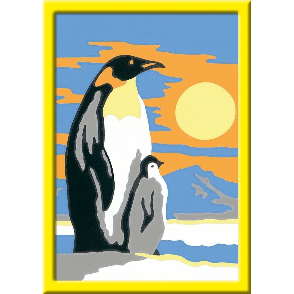 Ravensburger Paint by Number Penguin Family hinta ja tiedot | Maalaa numeroiden mukaan | hobbyhall.fi