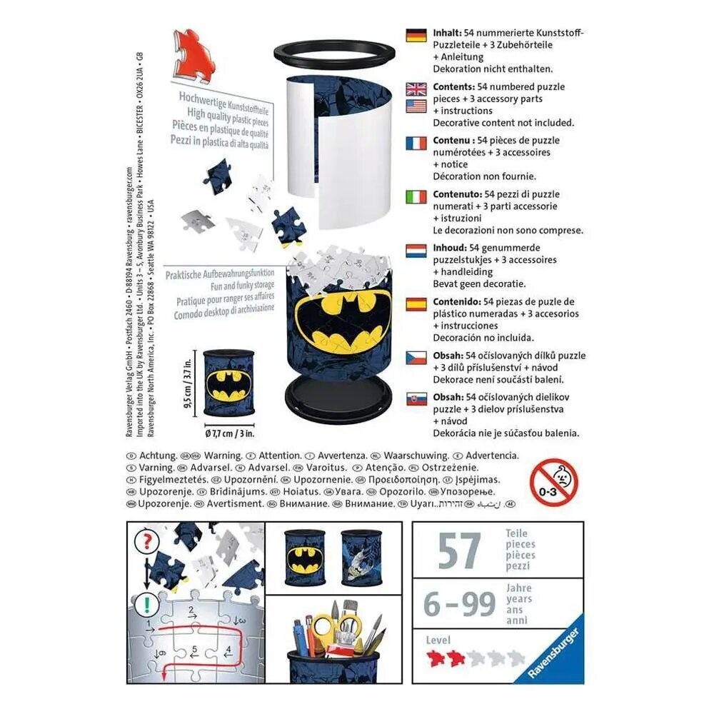 Ravensburger Rav 3d Puzzle Utsilo Batman | 11275 hinta ja tiedot | Palapelit | hobbyhall.fi