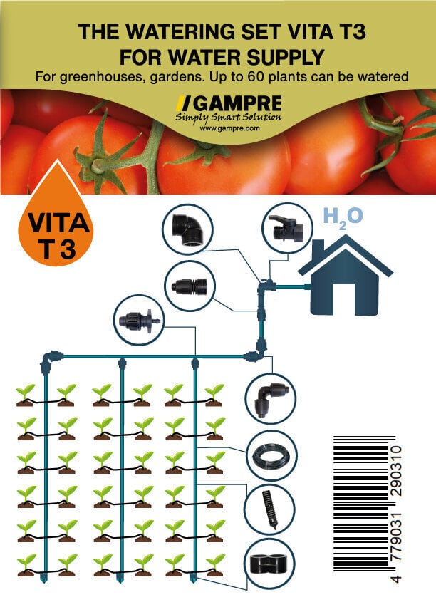 Vita T3 -kastelujärjestelmä hinta ja tiedot | Puutarhatyökalut | hobbyhall.fi
