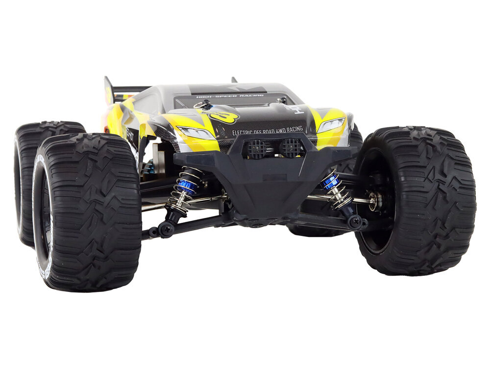 Kauko-ohjattava 4WD-kilpa-auto, keltainen hinta ja tiedot | Poikien lelut | hobbyhall.fi