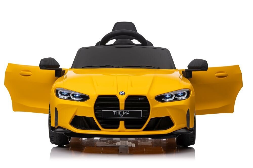 BMW M4 yksipaikkainen sähköauto, keltainen hinta ja tiedot | Lasten sähköautot | hobbyhall.fi