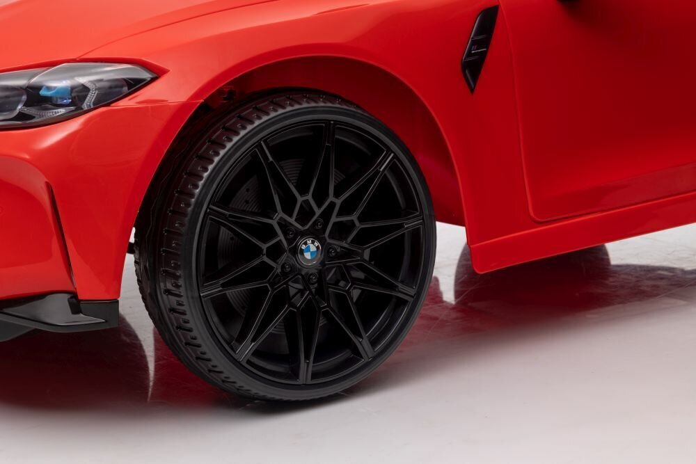 BMW M4 yksipaikkainen sähköauto, punainen hinta ja tiedot | Lasten sähköautot | hobbyhall.fi