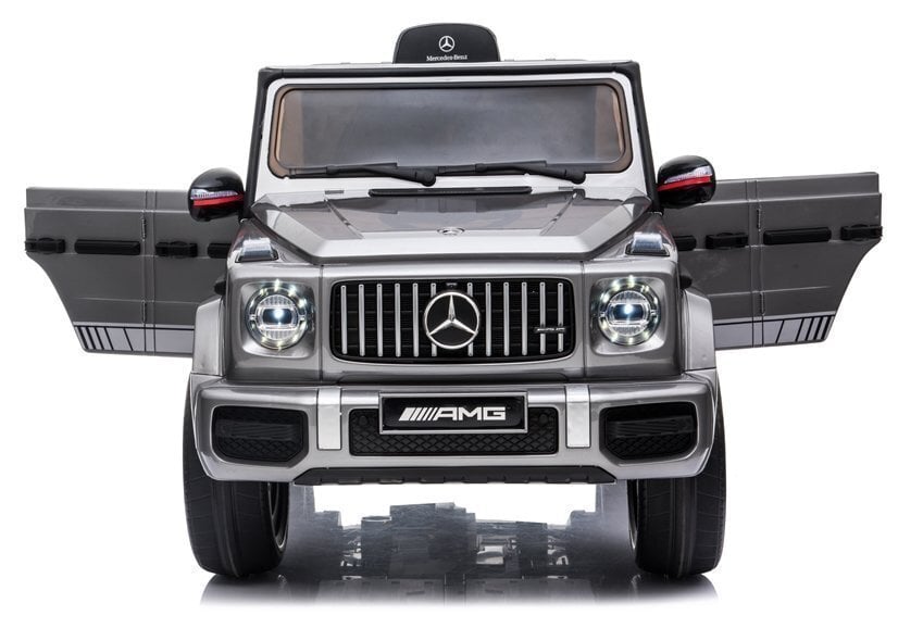 Mercedes G63 yksipaikkainen sähköauto lapsille, hopea hinta ja tiedot | Lasten sähköautot | hobbyhall.fi