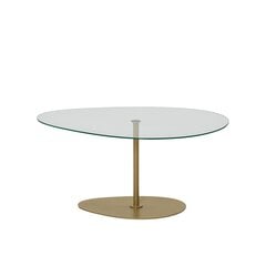 Sohvapöytä, Asir, 90x40x60 cm, läpinäkyvä/kultainen hinta ja tiedot | Sohvapöydät | hobbyhall.fi