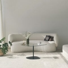 Kahvipöytä, Asir, 85x40x67 cm, läpinäkyvä / musta hinta ja tiedot | Sohvapöydät | hobbyhall.fi