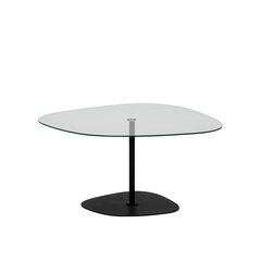 Kahvipöytä, Asir, 85x40x67 cm, läpinäkyvä / musta hinta ja tiedot | Sohvapöydät | hobbyhall.fi