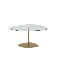 Kahvipöytä, Asir, 85x40x67 cm, läpinäkyvä / kulta hinta ja tiedot | Sohvapöydät | hobbyhall.fi