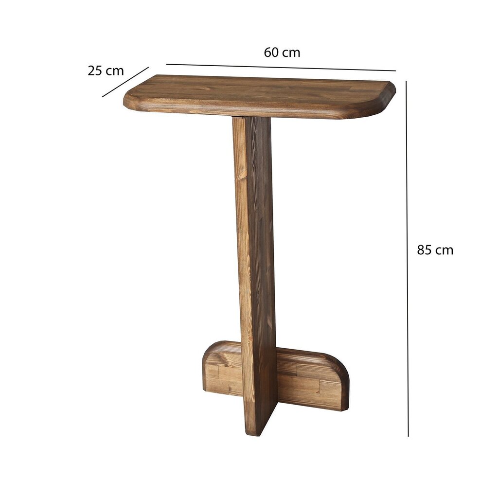 Sivupöytä Asir, 80x85x25 cm, ruskea hinta ja tiedot | Sivupöydät | hobbyhall.fi