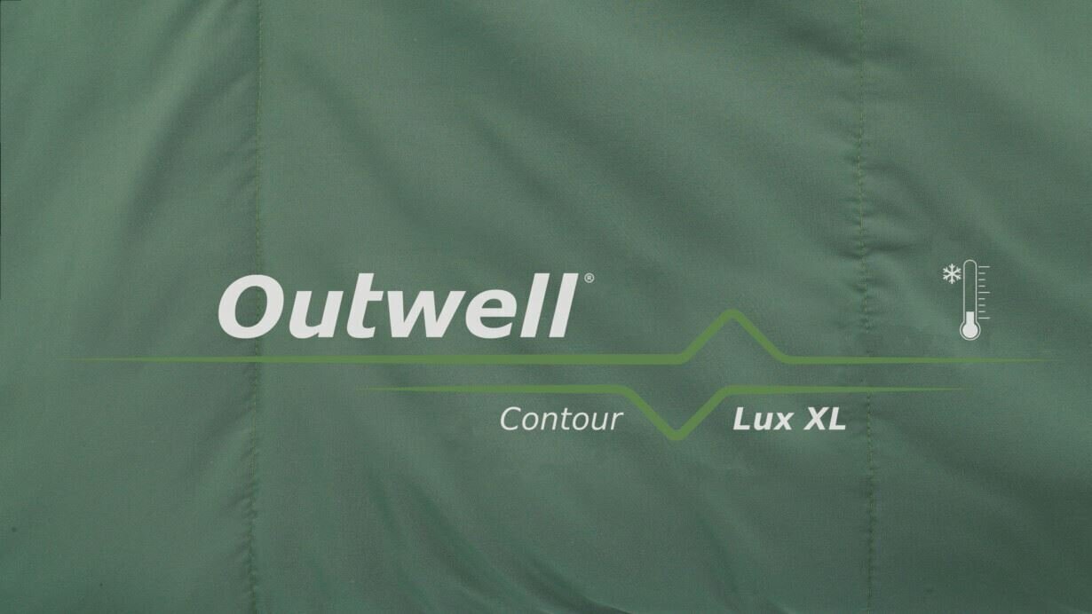 Makuupussi Outwell Contour Lux XL, 235x105 cm, vihreä hinta ja tiedot | Makuupussit | hobbyhall.fi