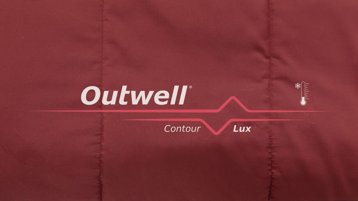 Makuupussi Outwell Contour Lux, 220x85 cm, punainen hinta ja tiedot | Makuupussit | hobbyhall.fi