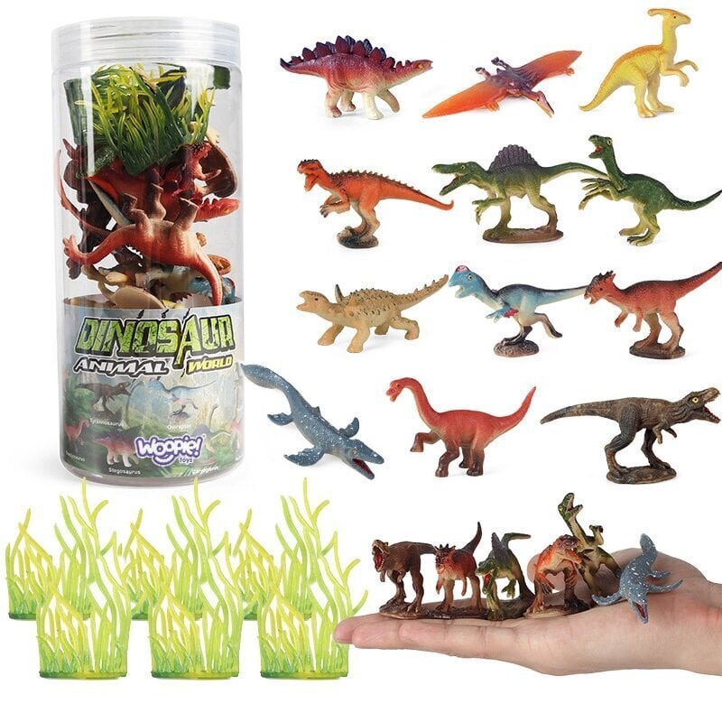 Woopie Dinosaurusfiguurisarja, 18 kpl hinta ja tiedot | Poikien lelut | hobbyhall.fi