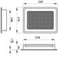 Takkaritilä K3-ML-B 175x245mm, valkoinen hinta ja tiedot | Takka- ja uunitarvikkeet | hobbyhall.fi