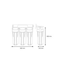 10" kylmän veden suodatinsarja Aquafilter-sarja FHPRCL-B-TRIPLE hinta ja tiedot | Vedensuodattimet | hobbyhall.fi