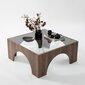 Sohvapöytä, Asir, 37x50 cm, läpinäkyvä/tummanruskea hinta ja tiedot | Sohvapöydät | hobbyhall.fi