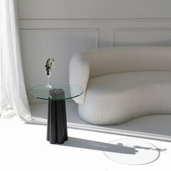 Sohvapöytä, Asir, 50x50x50 cm, musta/läpinäkyvä hinta ja tiedot | Sohvapöydät | hobbyhall.fi