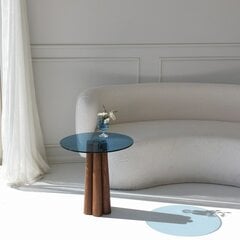 Sohvapöytä, Asir, 50x50x50 cm, ruskea/sininen hinta ja tiedot | Sohvapöydät | hobbyhall.fi
