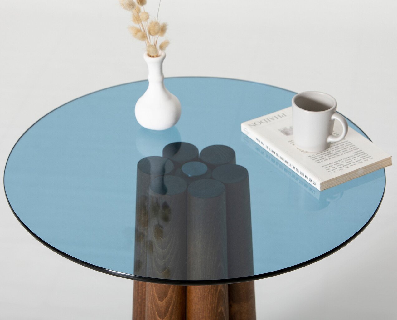 Sohvapöytä, Asir, 50x50x50 cm, ruskea/sininen hinta ja tiedot | Sohvapöydät | hobbyhall.fi