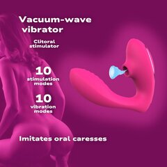 Blue Lotus Vacuum Wave -vibraattori, vaaleanpunainen hinta ja tiedot | Vibraattorit | hobbyhall.fi