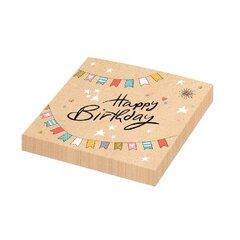 Susy Card lautasliina Eco Happy B-day, 33 x 33 cm, 20 kpl hinta ja tiedot | Juhlakoristeet | hobbyhall.fi