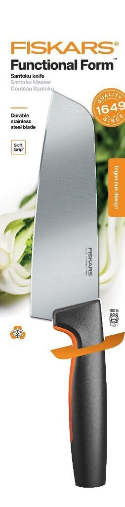 Fiskars Functional Form Santoku-veitsi 16 cm hinta ja tiedot | Veitset ja tarvikkeet | hobbyhall.fi