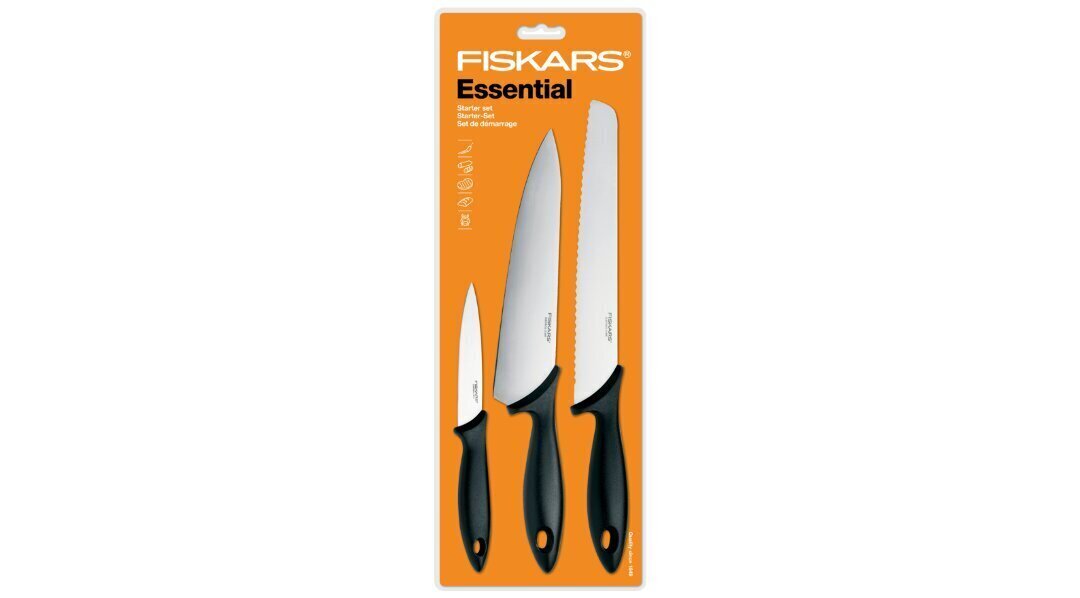 Fiskars Essential Starter veitsisetti hinta ja tiedot | Veitset ja tarvikkeet | hobbyhall.fi