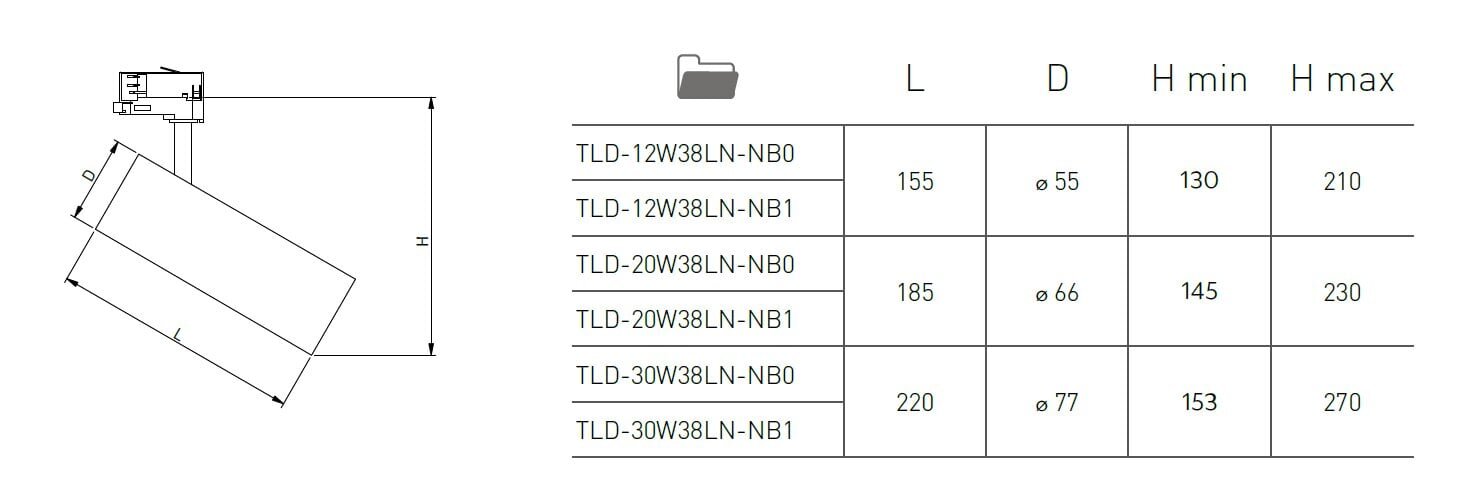 Valaisin, tankoon asennettava T-LINE 20W 38° 4000K musta hinta ja tiedot | Kiskovalaisimet ja valokiskot | hobbyhall.fi