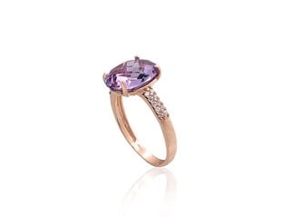 Kultainen sormus Diamond Sky Royal Amethyst IV 14 karaatin kultaa hinta ja tiedot | Sormukset | hobbyhall.fi