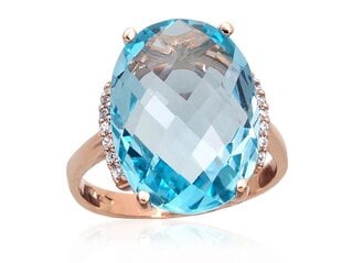 Kultainen sormus Diamond Sky Royal Topaz VI 14 karaatin kultaa hinta ja tiedot | Sormukset | hobbyhall.fi